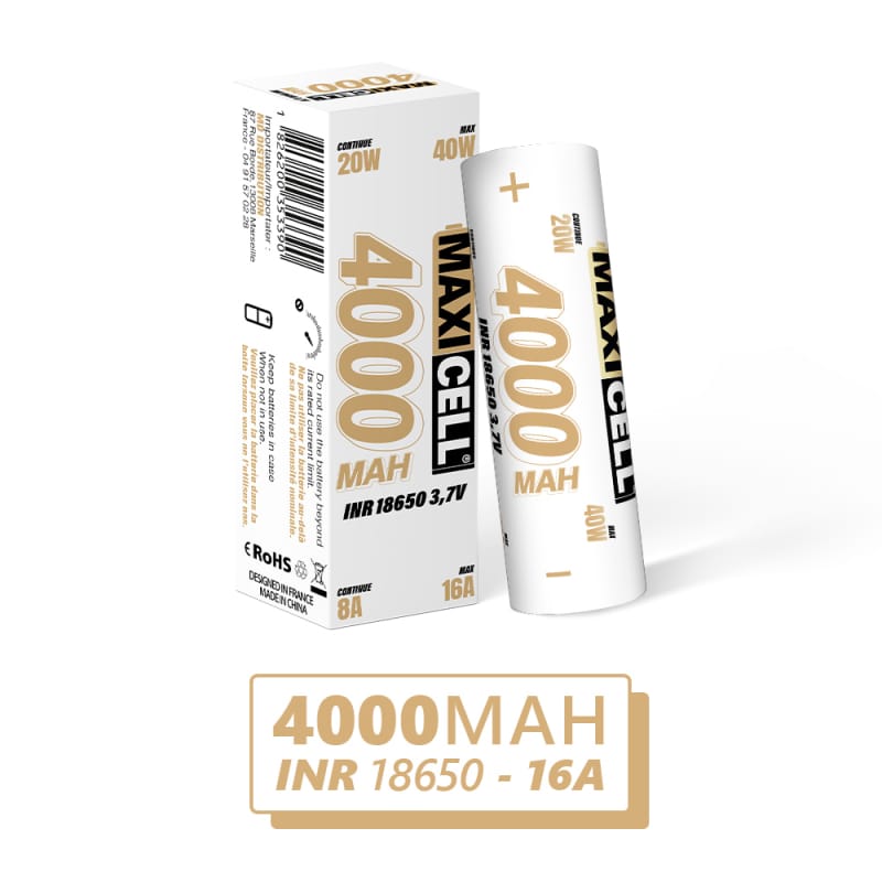 Accu 18650 Maxicell 4000 mAh 16A